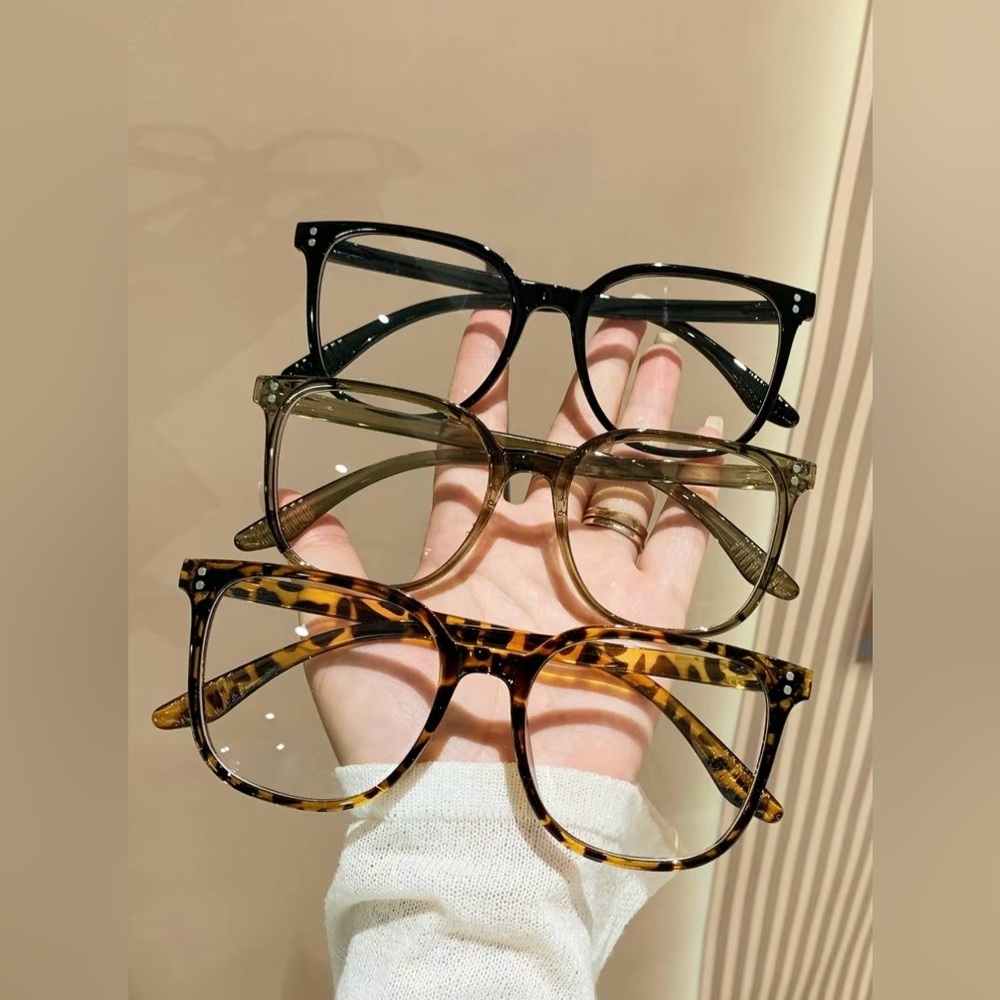 NEW | Tortoise Shell Square Eyeglasses for Daily Wear. Set of 3 | Fashion